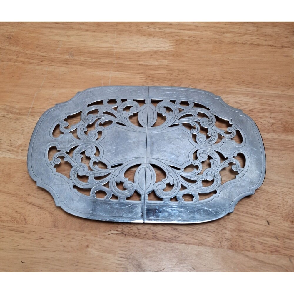 Vintage Silver Expandable Trivet Made by Manning Bowman Meridan Conn USA